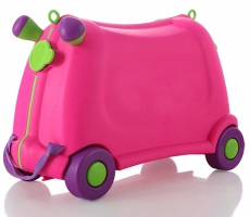 Детский чемодан на колесиках (розовый)