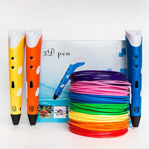 3D ручка RP 100A + 7 цветов ABS пластика по 5 м